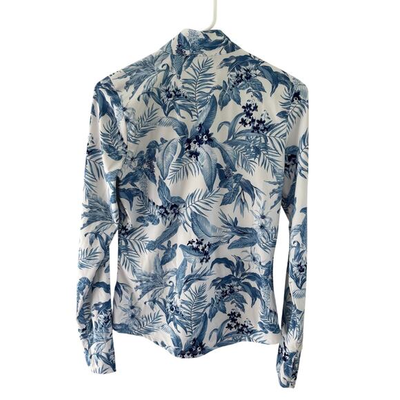 Tommy Bahama Golf & Tennis Tabu Jungle White/Blue Full Zip Jacket Size Small - Picture 9 of 9